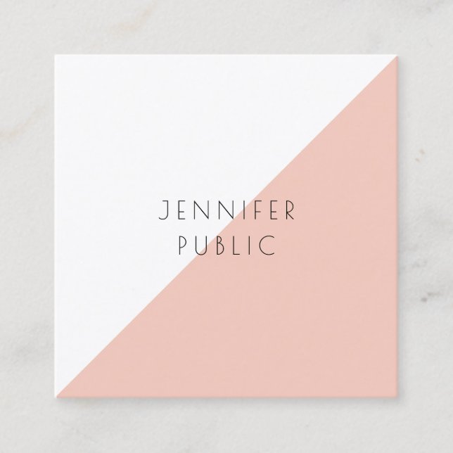 Modern Professional Elegant Minimalist Template Square Business Card (Front)