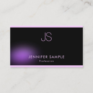 Modern Professional Elegant Monogram Luxurious Business Card