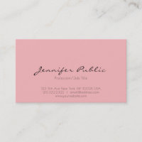 Modern Professional Elegant Pink White Clean Plain