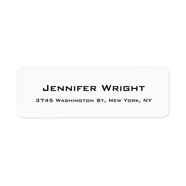 Modern Professional Elegant Plain Black White (Front)