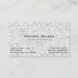 Modern Professional elegant Plain White Simple Business Card