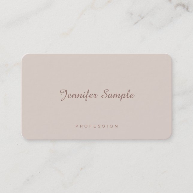 Modern Professional Elegant Simple Luxurious Business Card (Front)