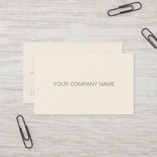 Modern Professional Elegant Simple Signature Cream Business Card