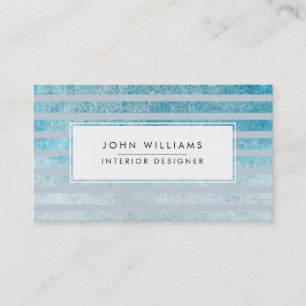 Modern Professional Elegant Striped Chic Business Card