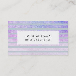 Modern Professional Elegant Striped Chic Business Card