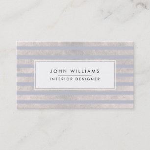 Modern Professional Elegant Striped Chic Business Card