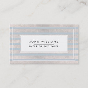 Modern Professional Elegant Striped Chic Business Card