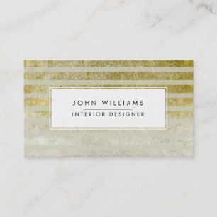Modern Professional Elegant Striped Chic Business Card
