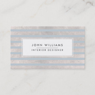 Modern Professional Elegant Striped Chic Business Card