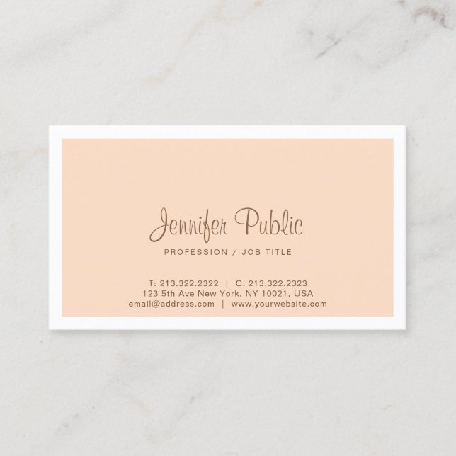 Modern Professional Elegant Trendy Colour Design Business Card (Front)