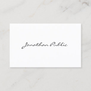 Modern Professional Elegant Typography Script Business Card