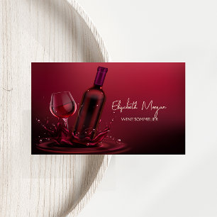 Modern Professional Elegant Wine Glass Business Card