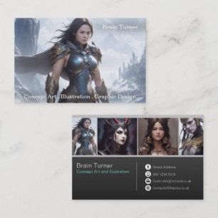 Modern Professional Fantasy Artwork Business Card