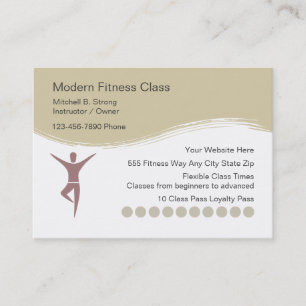 Modern Professional Fitness Business Cards