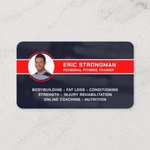 Modern professional fitness trainer business card