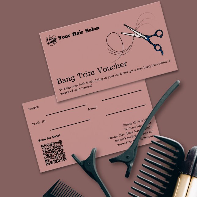 Modern Professional Free Bang Trim Voucher Card (Modern Professional Free Bang Trim Voucher Card)