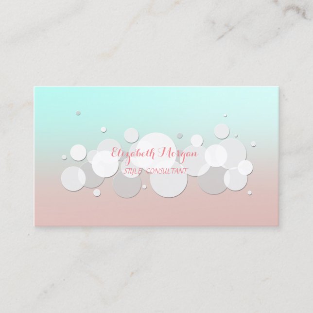 Modern Professional Fun Circles Business Card (Front)