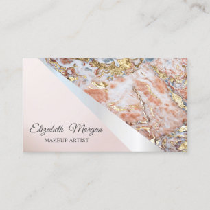 Modern Professional Geometric,Ombre Marble Business Card