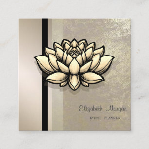 Modern Professional Geometric,Striped,Lotus Square Business Card