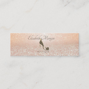 Modern Professional Glitter Bokeh,High Heels Mini Business Card