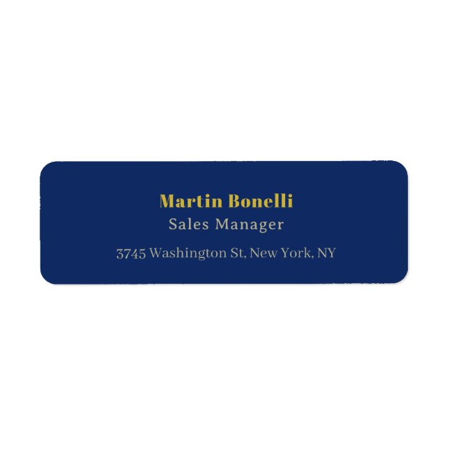 Modern Professional Gold & Blue Colour Serif Font (Front)