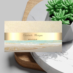 Modern Professional ,Gold Confetti,Stripe Business Card