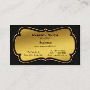 Modern Professional Gold Metal Consultant Business Card
