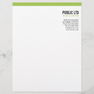 Modern Professional Green Letterhead Design