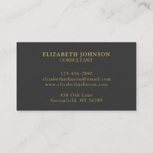 Modern Professional Grey and Gold Company Logo Business Card