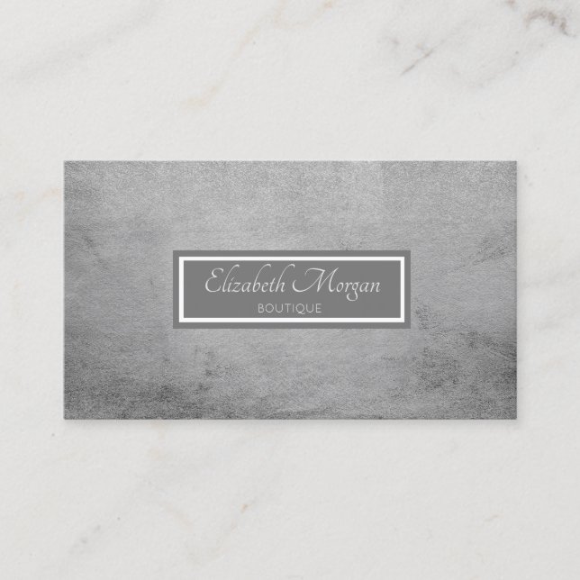 Modern Professional Grey, Frame Business Card (Front)
