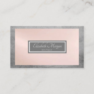Modern Professional Grey,Pink, Frame Business Card