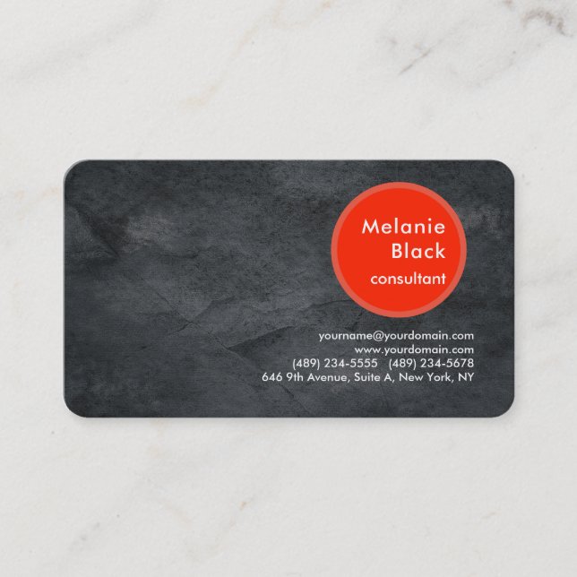 Modern Professional Grey Red Stylish Trendy Business Card (Front)