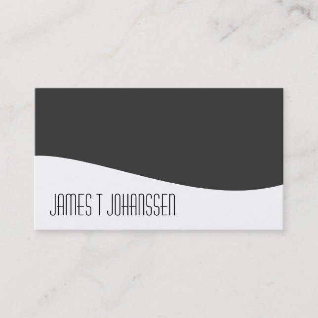Modern Professional Grey & White Business Cards (Front)