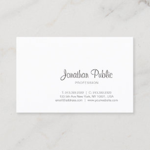 Modern Professional Handwritten Script Elegant Business Card