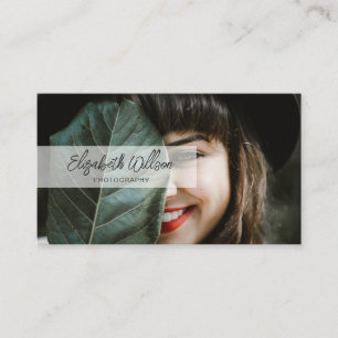 Modern Professional Handwritten Script Overlay Business Card