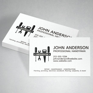 Modern Professional Handyman Services Business Card
