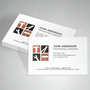 Modern Professional Handyman Services Business Card