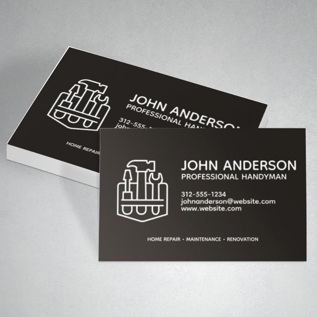 Modern Professional Handyman Services Business Card (Creator Uploaded)