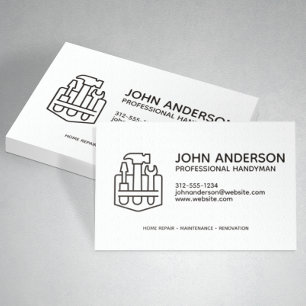 Modern Professional Handyman Services Business Card