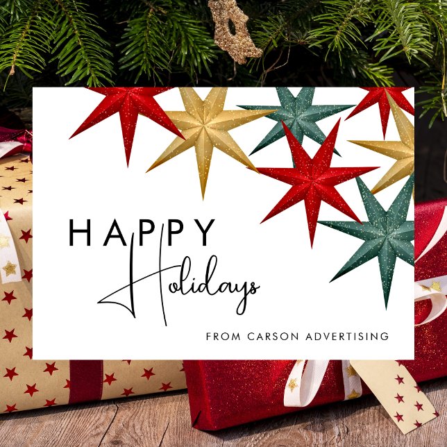 Modern Professional Happy Holidays Business  Holiday Card (Creator Uploaded)
