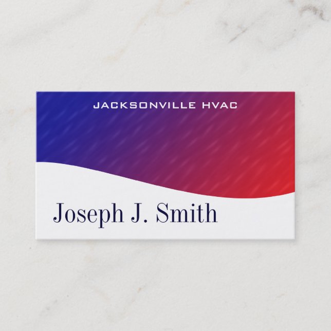 Modern Professional HVAC Business Cards (Front)