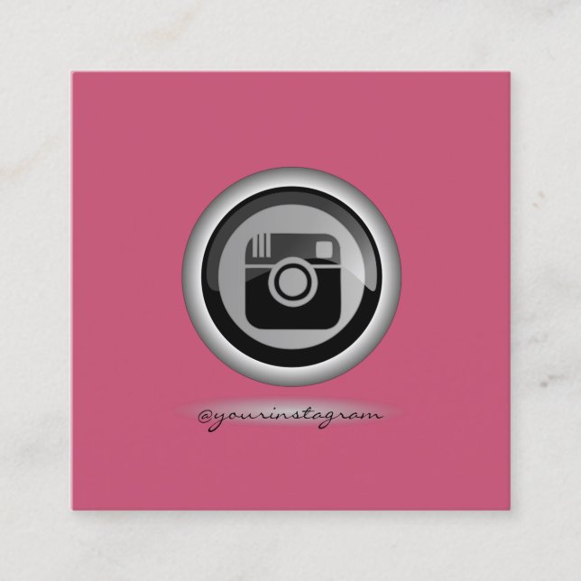 Modern  Professional,Instagram  Square Business Card (Front)
