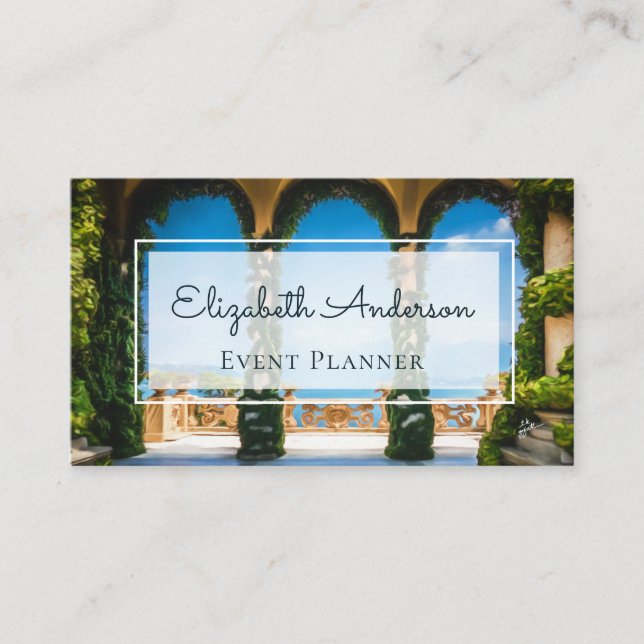 Modern Professional Italian Architecture Photo Business Card (Front)