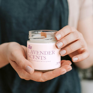 Modern & Professional Lavender candle Rectangular Sticker