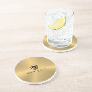 Modern Professional Law Office Metallic Gold Coaster