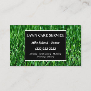 Modern Professional Lawn Care Gardener Services Bu Business Card