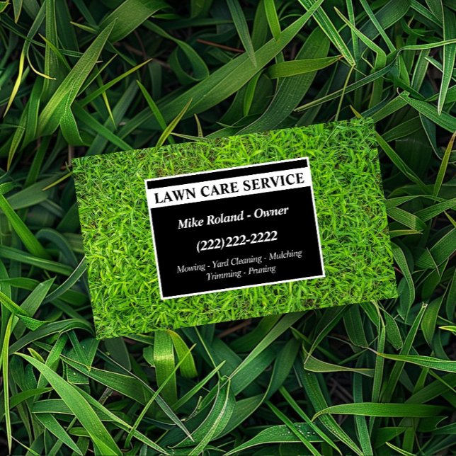Modern Professional Lawn Care Gardener Services Business Card (Creator Uploaded)