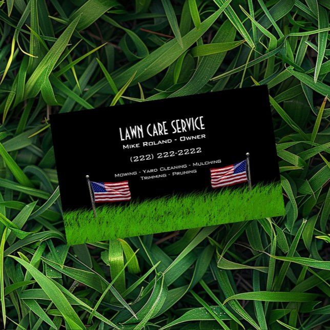 Modern Professional Lawn Care Gardener Services Business Card (Creator Uploaded)