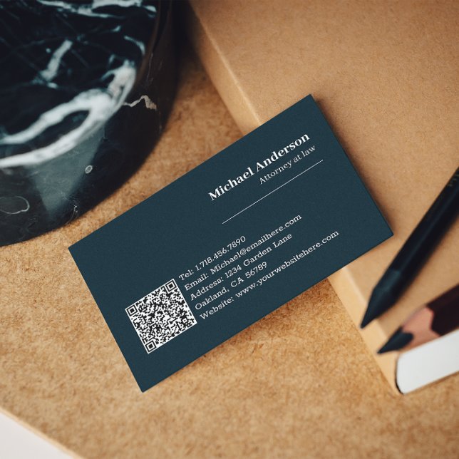 Modern Professional Lawyer QR Code  Business Card (Make an impact with these professional business cards, showcasing your brand and credibility.)