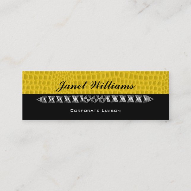 Modern Professional Leather Slim Business Cards (Front)